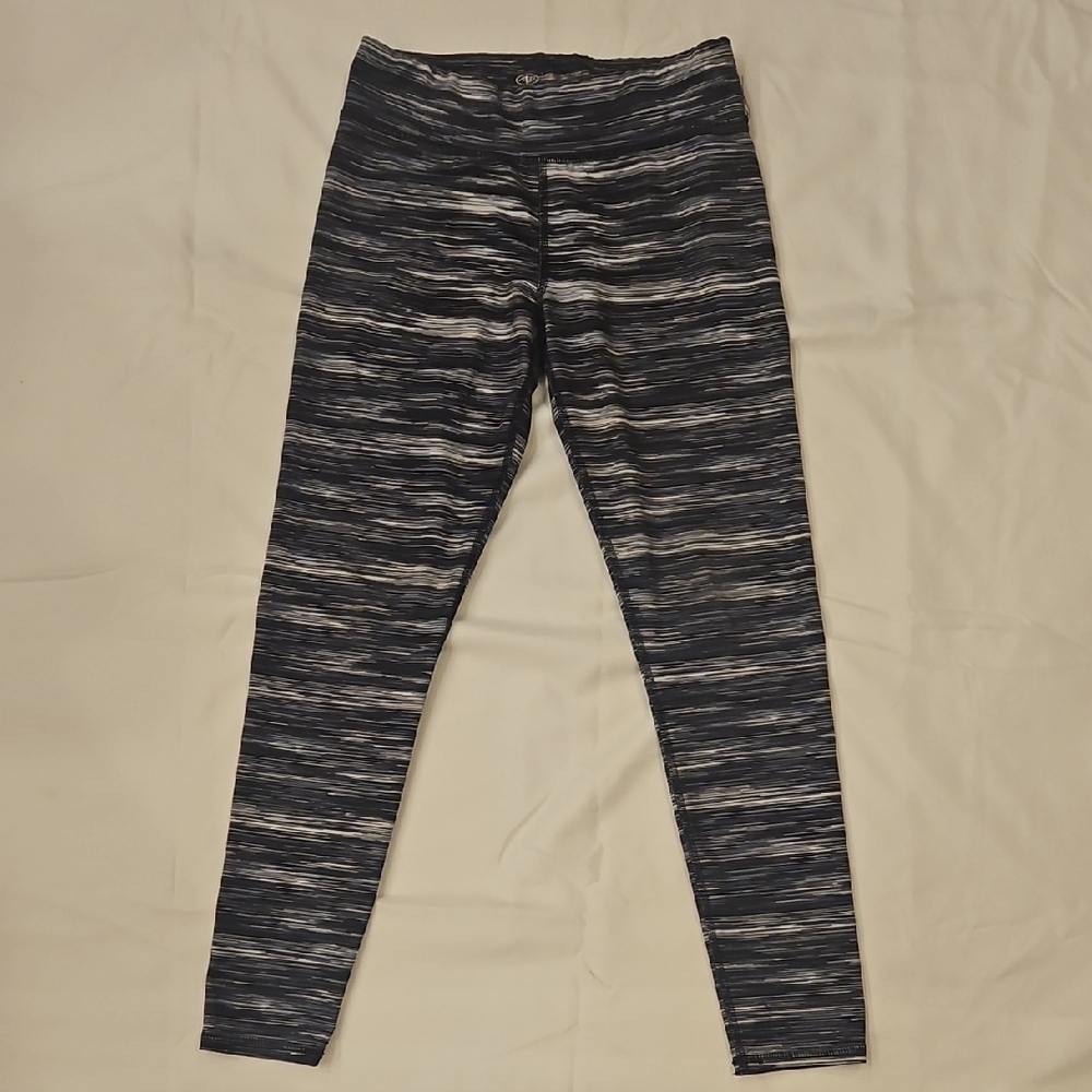 Athletic Works Black and White Striped Leggings